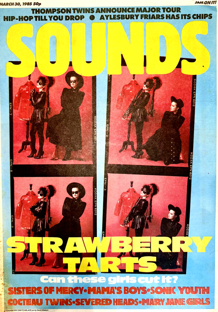 Sounds cover featuring Strawberry Switchblade, 30 March 1985