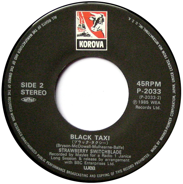 Black Taxi - B side of Japanese Jolene label