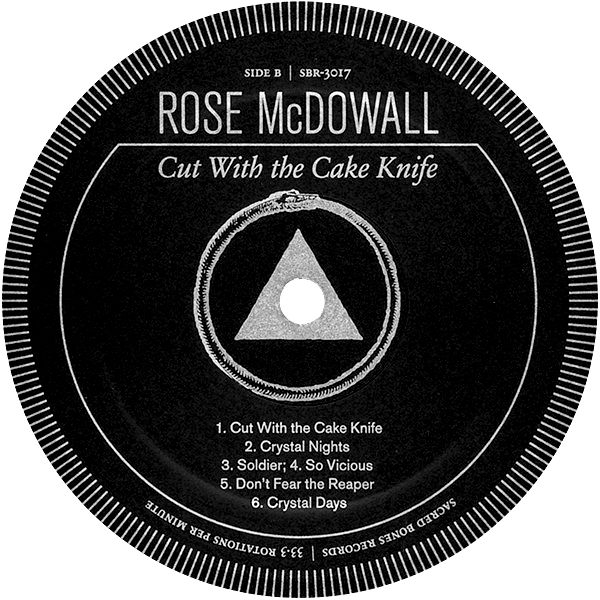 Rose McDowall - Cut With The Cake Knife label