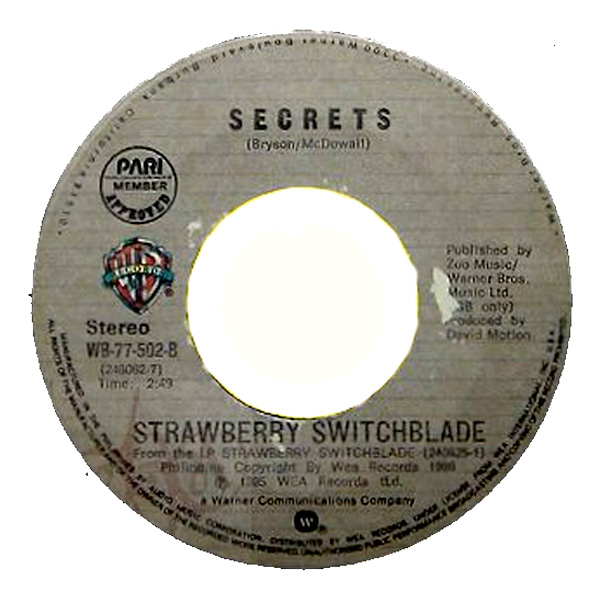 Secrets - Philippines B side of Who Knows What Love Is label