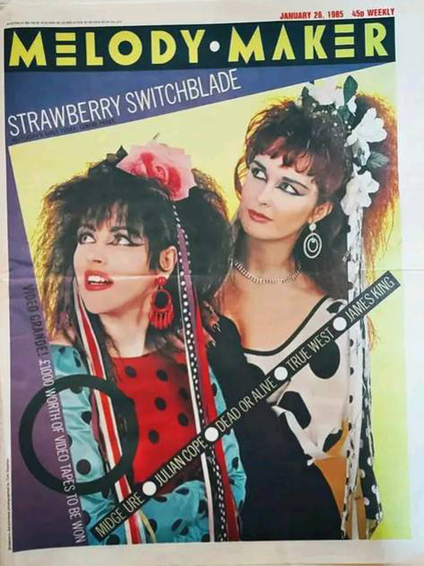 Strawberry Switchblade on the cover of Melody Maker, 26 January 1985