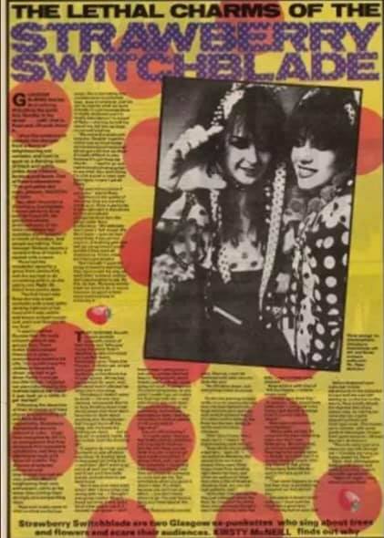 Strawberry Swtchblade feature, NME 7 August 1982