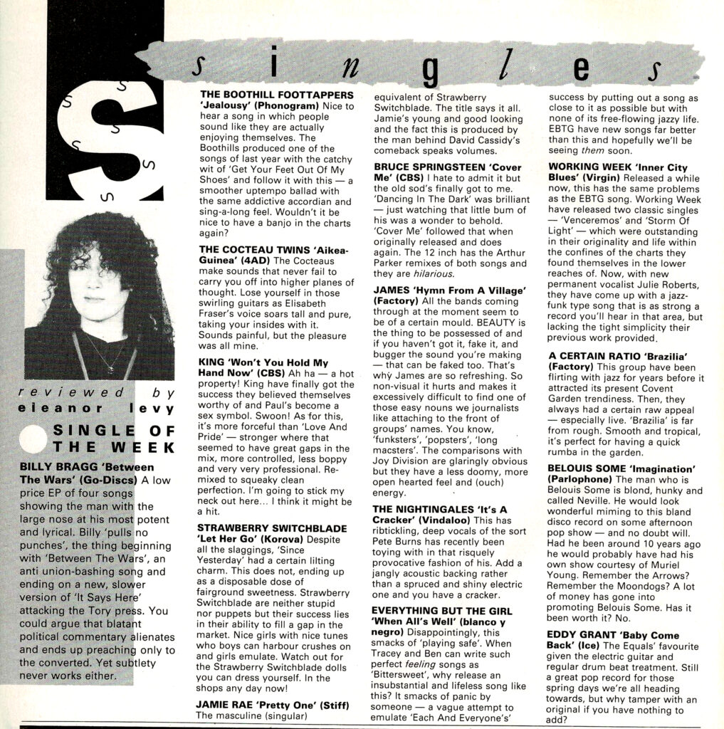 Record Mirror review of Let Her Go, 16 March 1985