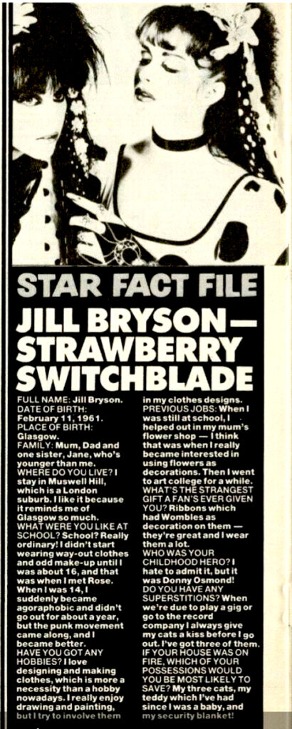 Star Fact File questioinnaire - Jill Bryson