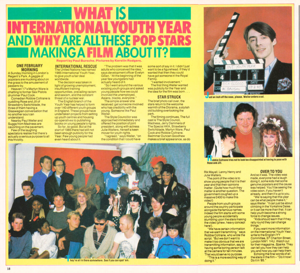 No 1 International Youth Year feature, 9 March 1985