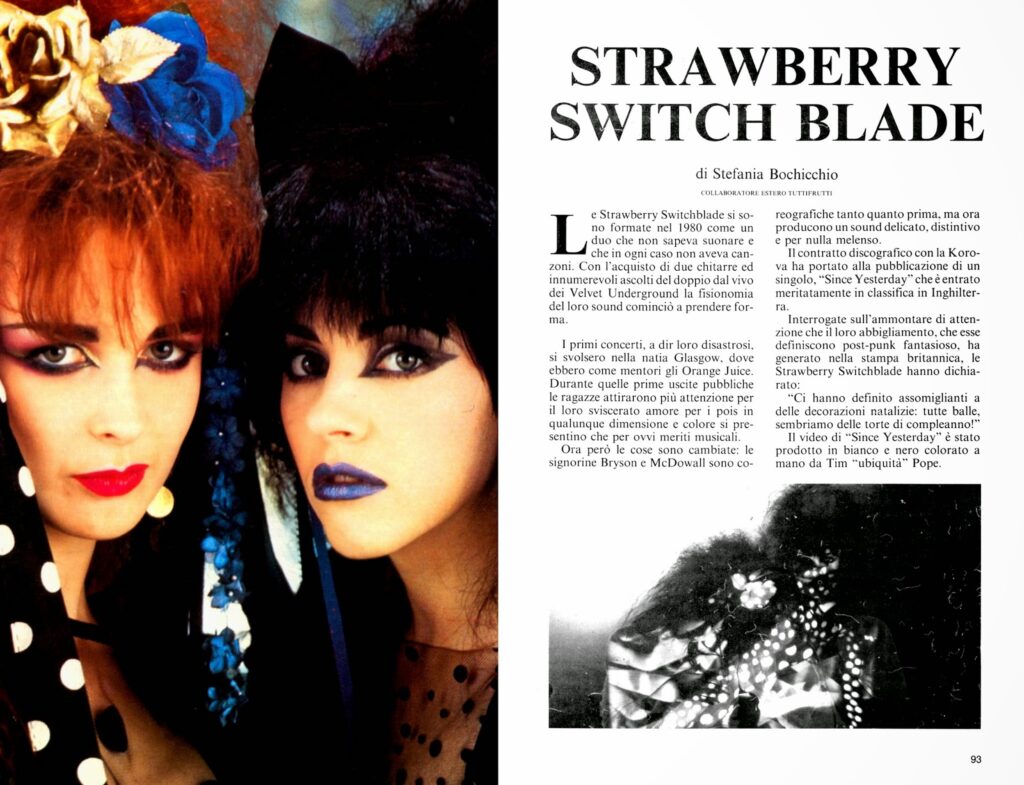 Tutti Frutti feature, February 1985