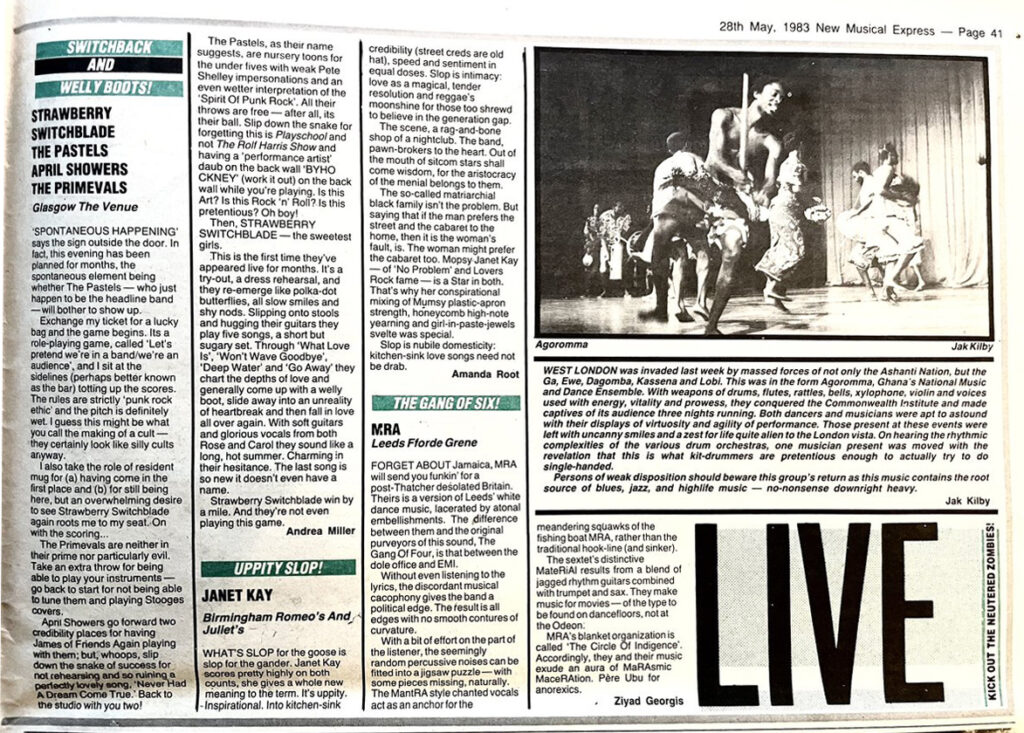 NME live review, 28 May 1983