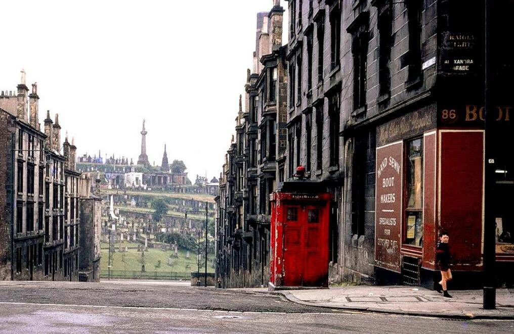 James Orr Street, Glasgow - junction with Alexandra Parade, looking towards the necropolis