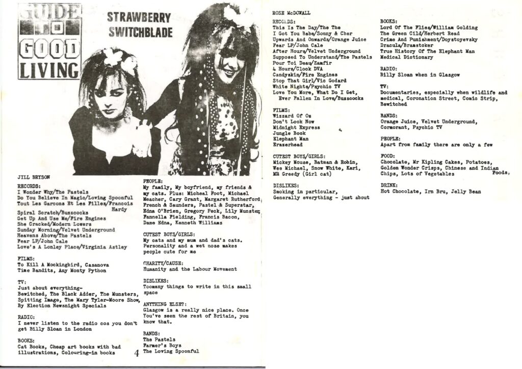 Deadbeat questionnaire, 15 May 1984