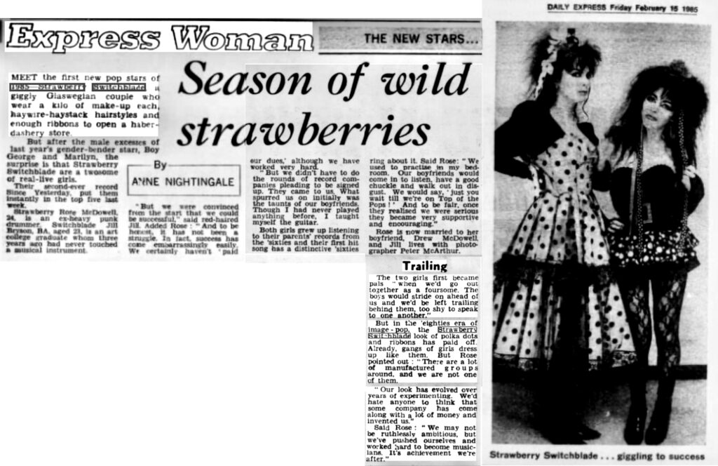 Daily Express feature by Anne Nightingale,15 February 1985