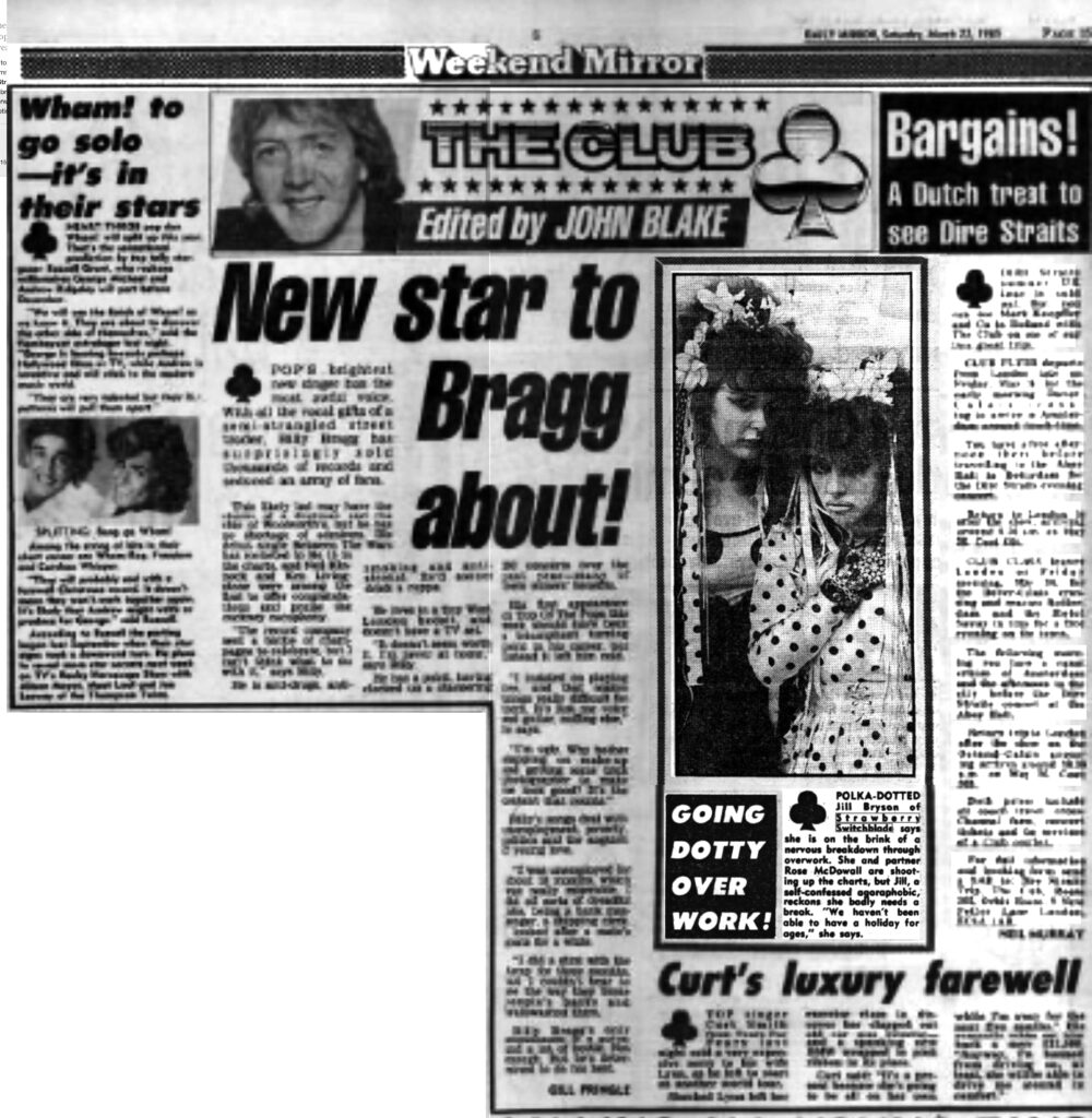 The Saturday edition of this UK natonal newspaper featured a quickfire music gossip column, mentioning that Jill's feelng overworked