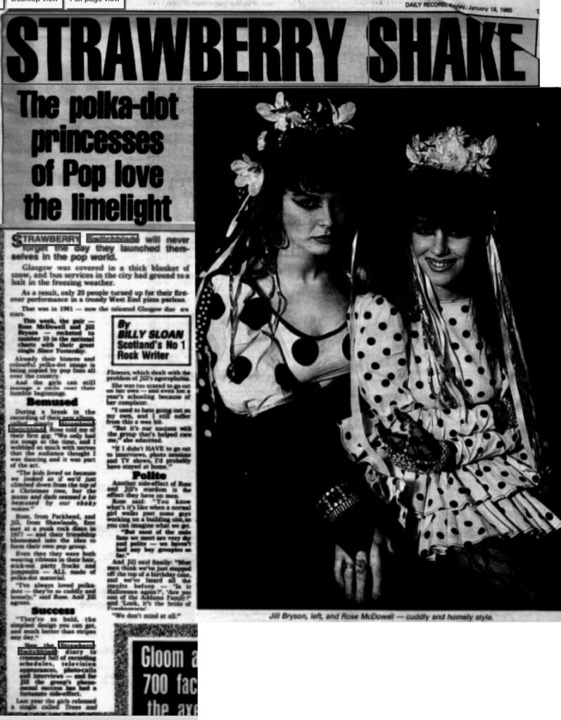 Daily Record feature, 18 January 1985