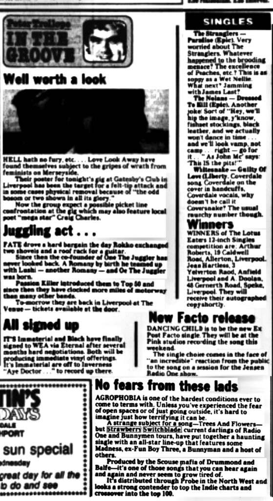 Liverpool Echo review of Trees and Flowers, 26 July 1983