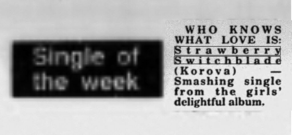 Bristol Evening Post review of Who Knows What Love Is, 11 May 1985