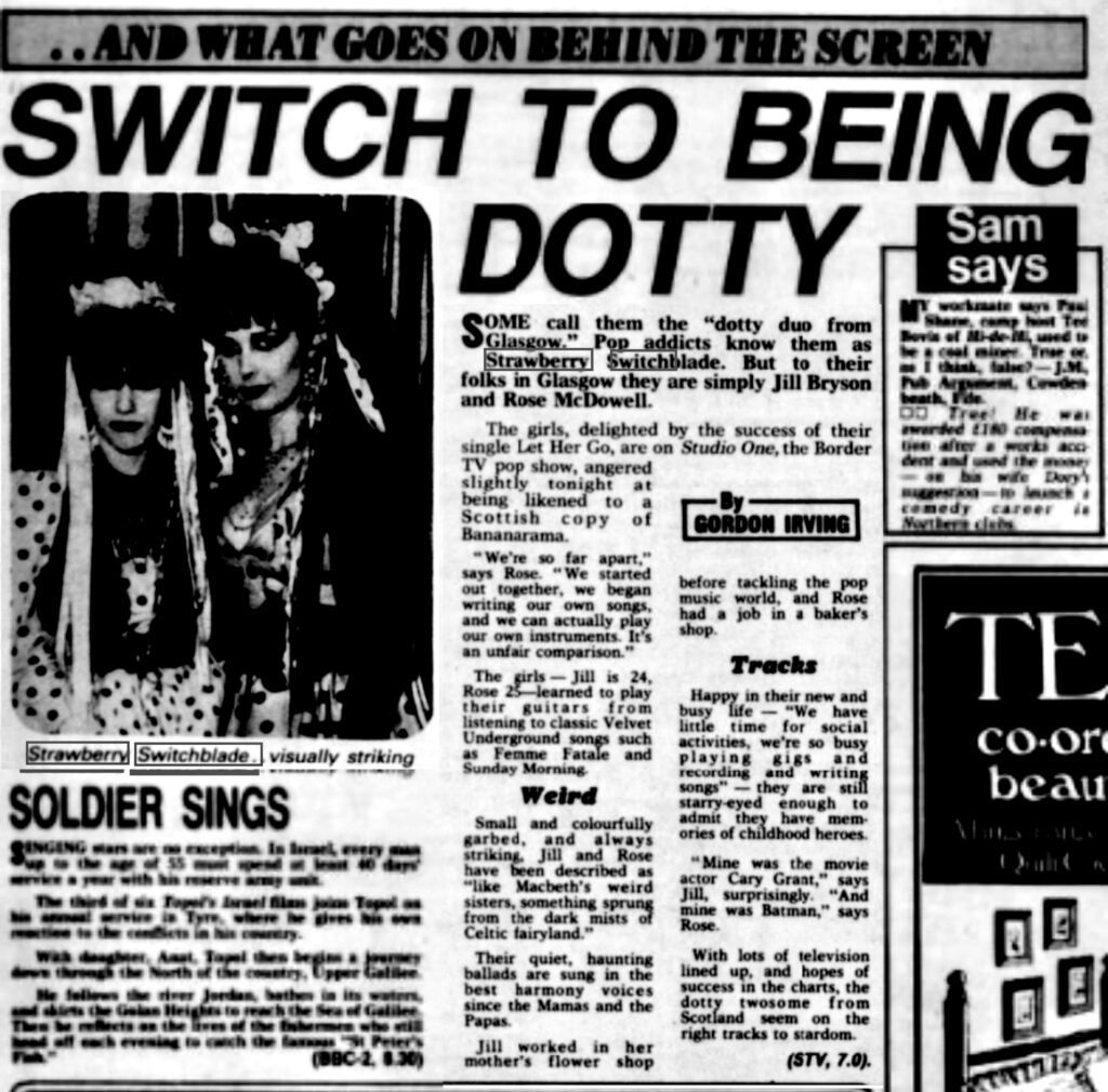 Daily Record feature, 11 April 1985